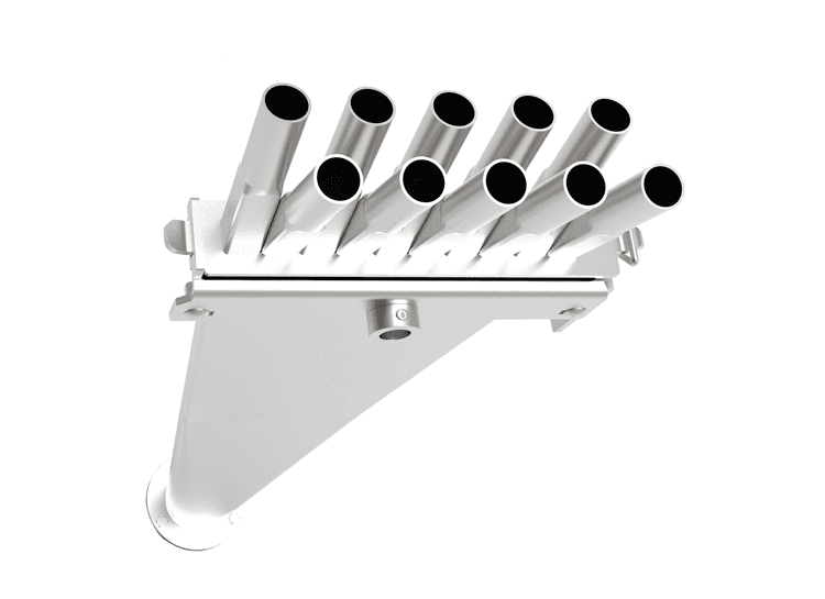 Distribution Head Assembly, 1″ 10 Outlet, Stainless Steel